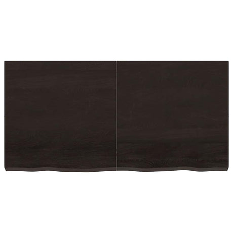 Vidaxl wastafelblad 120x60x(2-6) cm behandeld massief hout donkerbruin