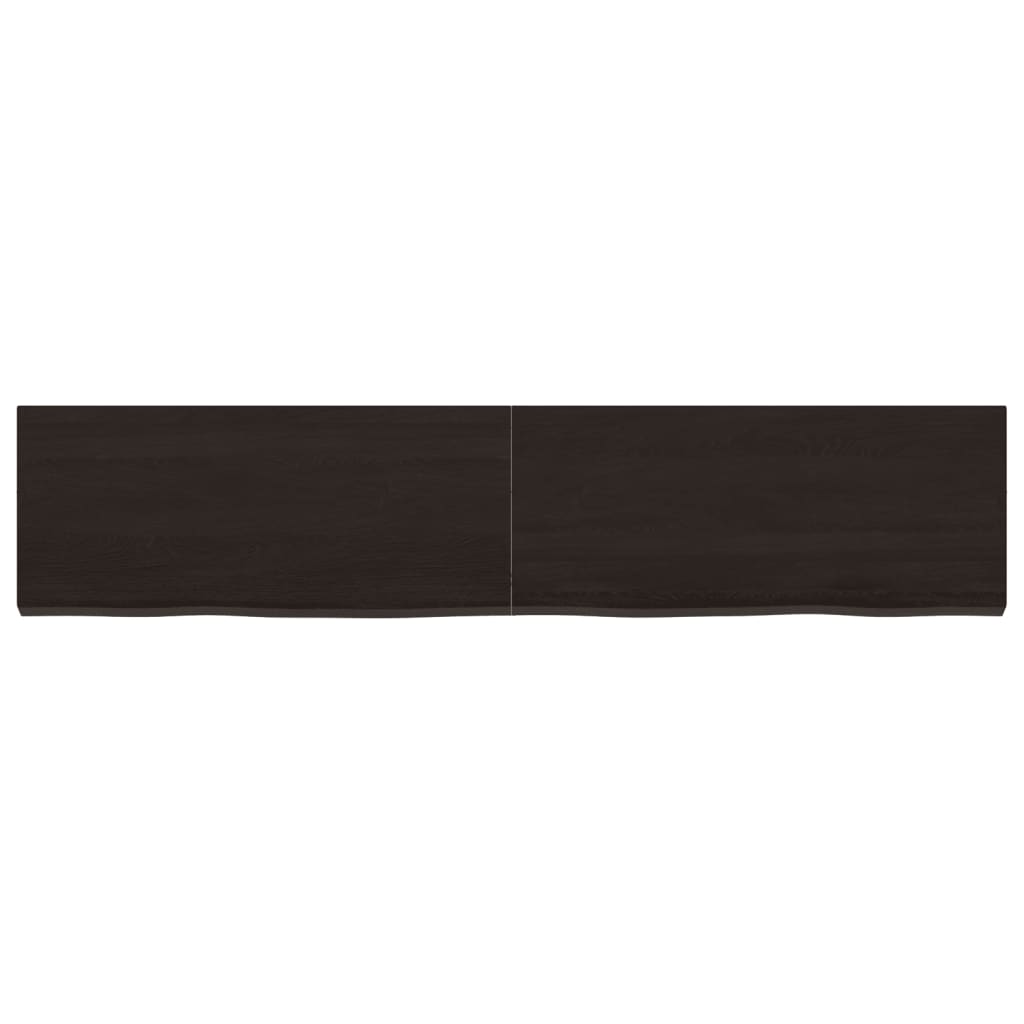 VidaXL Washbasin sheet 140x30x (2-4) cm treated solid wood dark brown