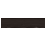 Vidaxl wastafelblad 140x30x(2-6) cm behandeld massief hout donkerbruin