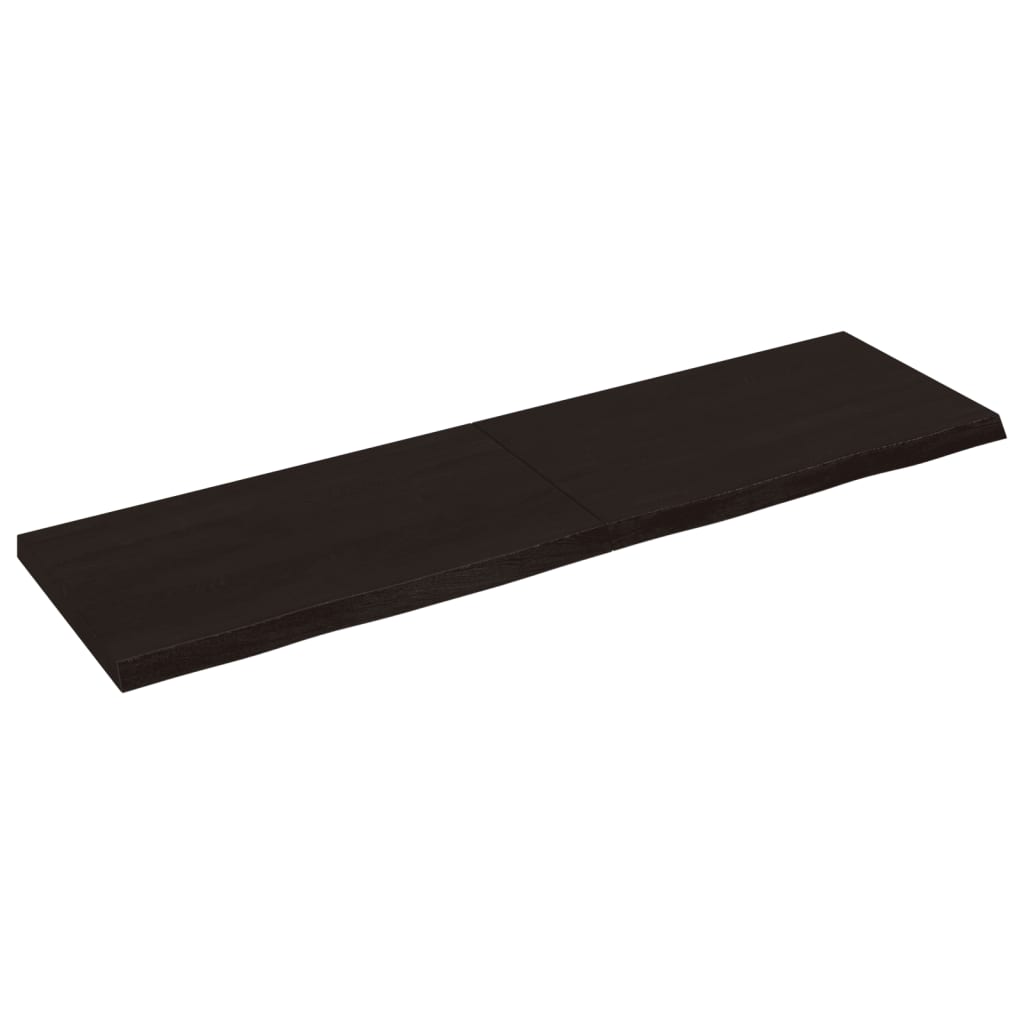 Vidaxl Washbasin Sheet 140x40x (2-4) CM Mada maciza tratada marrón oscuro