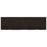 Vidaxl wastafelblad 140x40x(2-4) cm behandeld massief hout donkerbruin