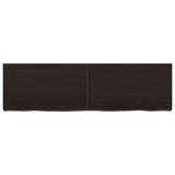 Vidaxl Washbasin Sheet 140x40x (2-4) CM Mada maciza tratada marrón oscuro