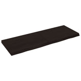 Vidaxl Washbasin Sheet 140x50x (2-6) CM Mada maciza tratada marrón oscuro