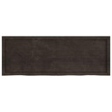 Vidaxl wastafelblad 140x50x(2-6) cm behandeld massief hout donkerbruin