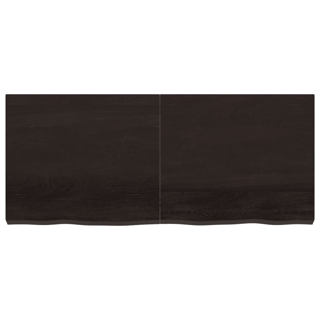 VidaXL Washbasin sheet 140x60x (2-6) cm treated solid wood dark brown