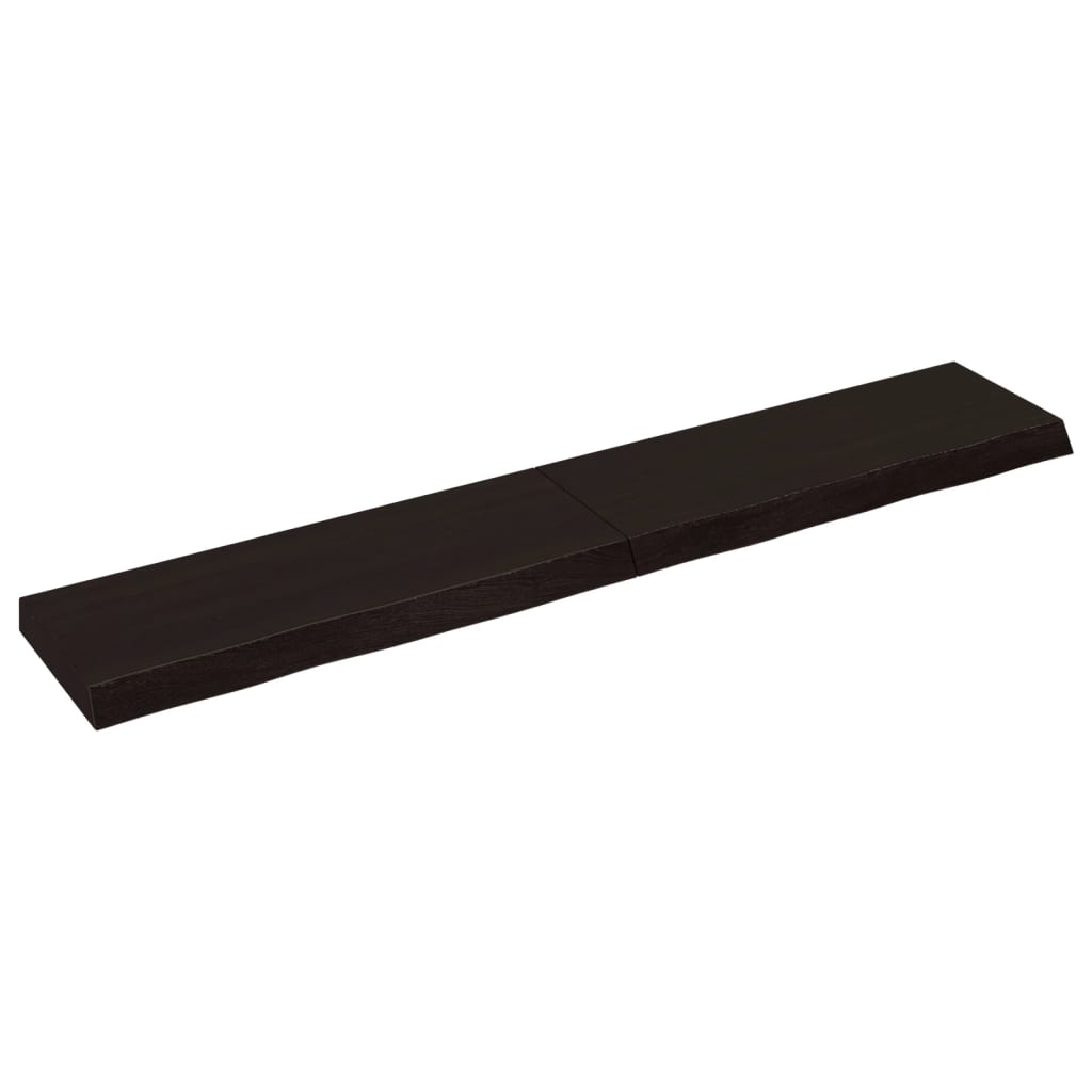 Vidaxl Washbasin Sheet 160x30x (2-6) CM Mada maciza tratada marrón oscuro