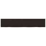 Vidaxl wastafelblad 160x30x(2-6) cm behandeld massief hout donkerbruin