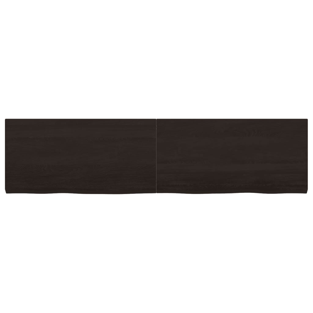 Vidaxl Washbasin Sheet 160x40x (2-4) CM Mada maciza tratada marrón oscuro