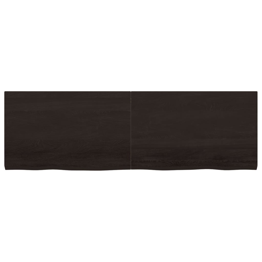 Vidaxl Washbasin Sheet 160x50x (2-4) CM Mada maciza tratada marrón oscuro