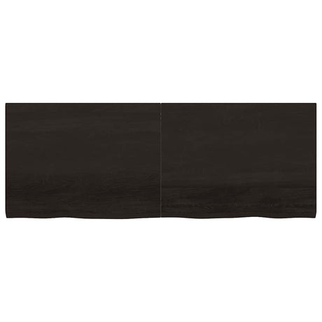 Vidaxl wastafelblad 160x60x(2-4) cm behandeld massief hout donkerbruin