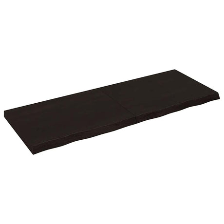 Vidaxl wastafelblad 160x60x(2-6) cm behandeld massief hout donkerbruin