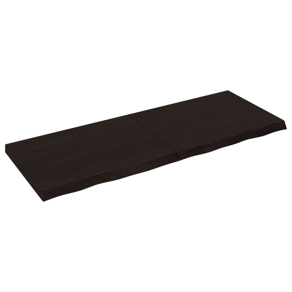 Vidaxl Washbasin Sheet 160x60x (2-6) CM Mada maciza tratada marrón oscuro