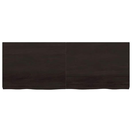 Vidaxl wastafelblad 160x60x(2-6) cm behandeld massief hout donkerbruin