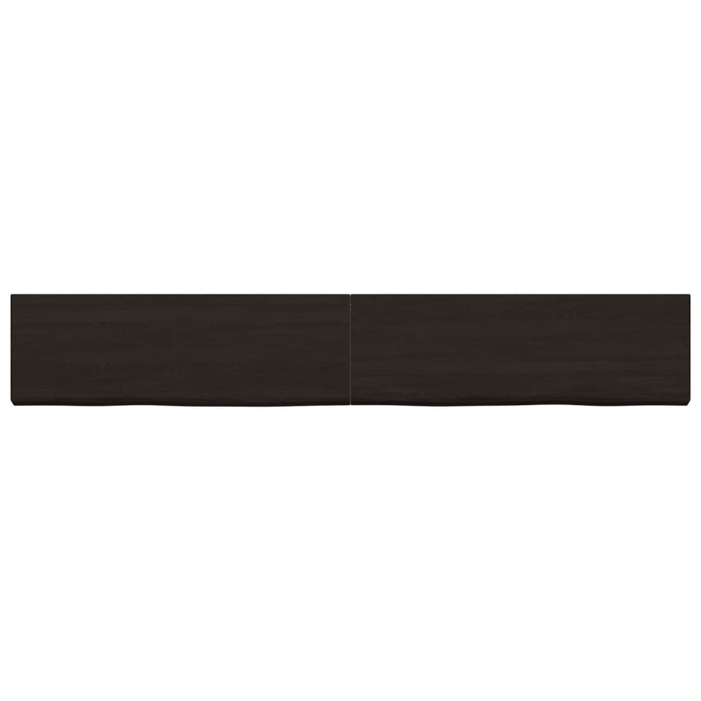 Vidaxl Washbasin Sheet 180x40x (2-4) CM Mada maciza tratada marrón oscuro