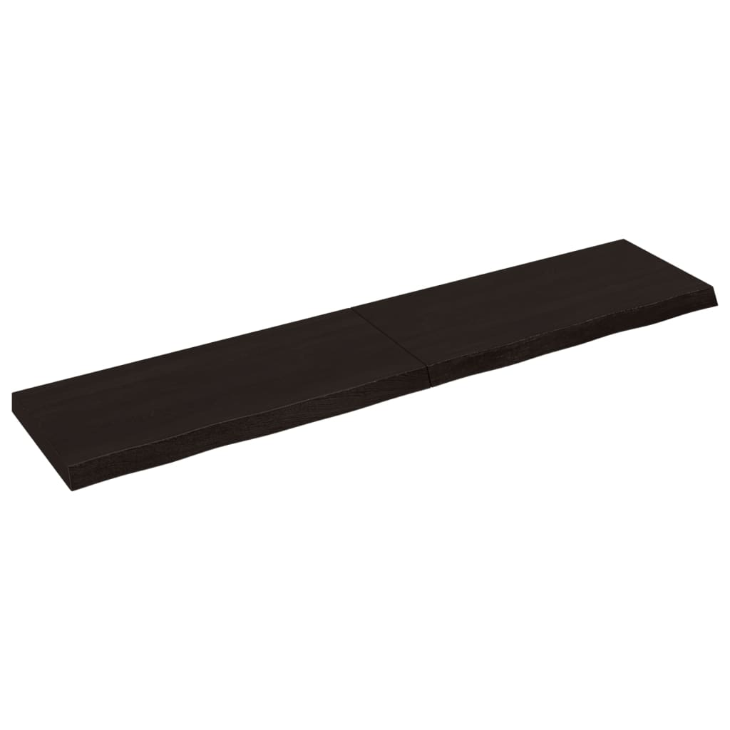 Vidaxl Washbasin Sheet 180x40x (2-6) CM Mada maciza tratada marrón oscuro