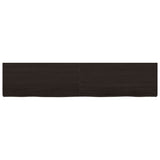 Vidaxl wastafelblad 180x40x(2-6) cm behandeld massief hout donkerbruin