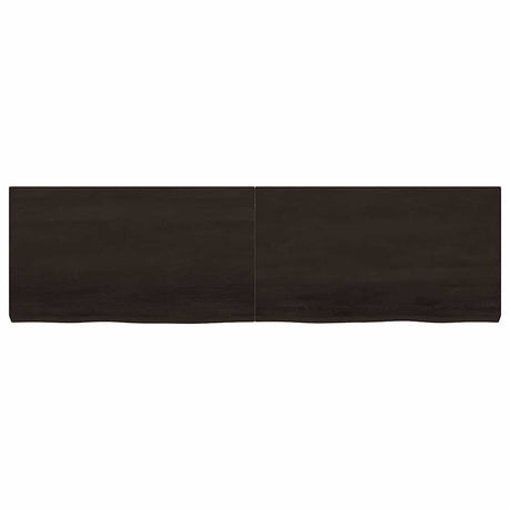 Vidaxl wastafelblad 180x50x(2-6) cm behandeld massief hout donkerbruin