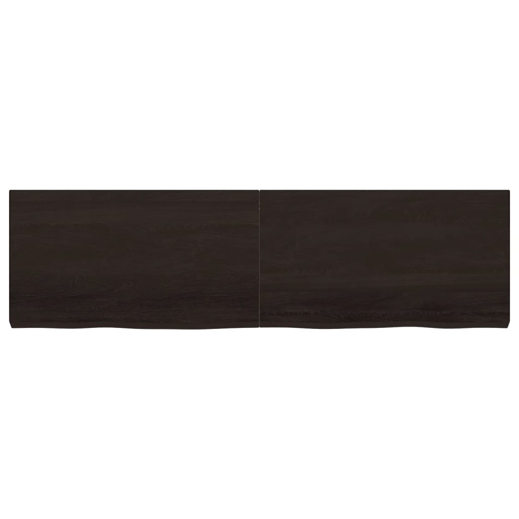 VidaXL Washbasin sheet 180x50x (2-6) cm treated solid wood dark brown