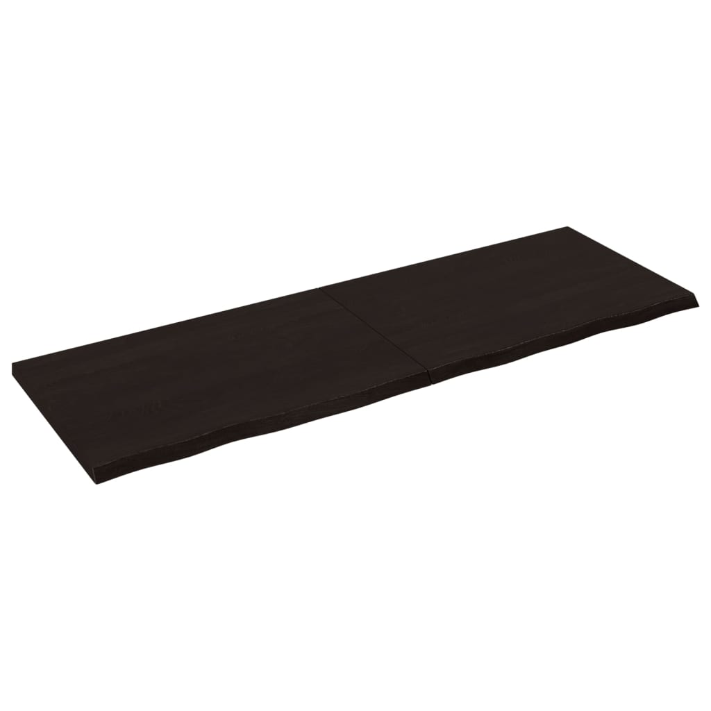 Vidaxl Washbasin Sheet 180x60x (2-4) CM Mada maciza tratada marrón oscuro