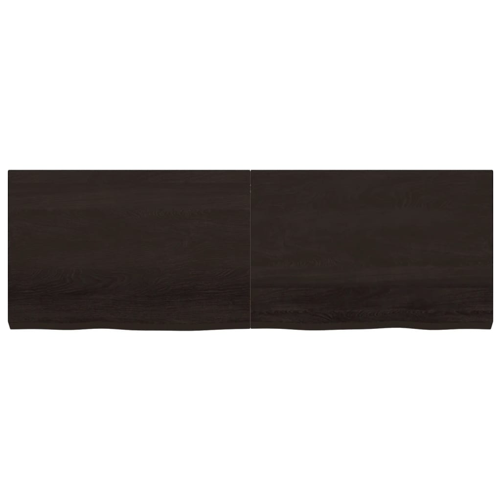 Vidaxl Washbasin Sheet 180x60x (2-6) CM Mada maciza tratada marrón oscuro