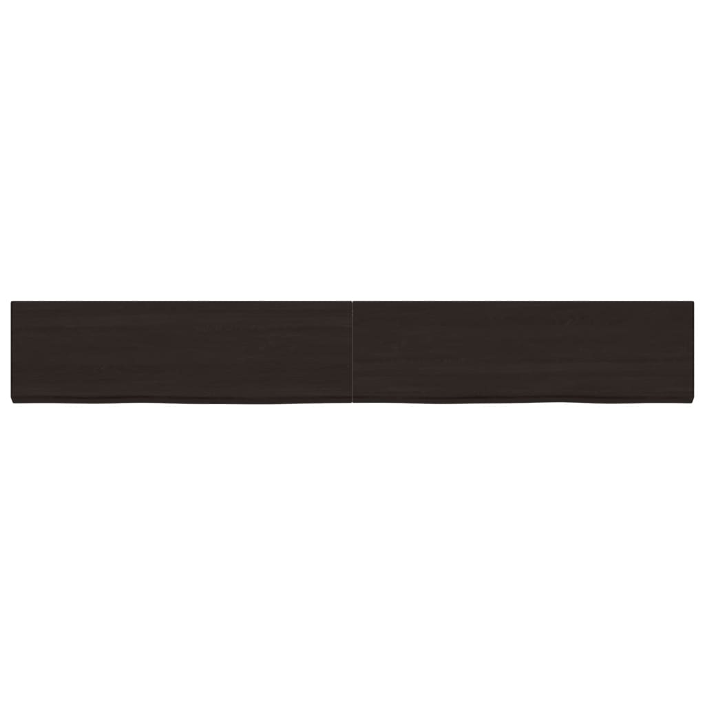 VidaXL Washbasin sheet 200x30x (2-4) cm treated solid wood dark brown