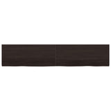 VidaXL Washbasin sheet 200x40x (2-4) cm treated solid wood dark brown