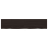 Vidaxl wastafelblad 200x40x(2-6) cm behandeld massief hout donkerbruin