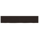 Vidaxl wastafelblad 220x40x(2-4) cm behandeld massief hout donkerbruin