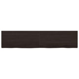 Vidaxl wastafelblad 220x50x(2-4) cm behandeld massief hout donkerbruin