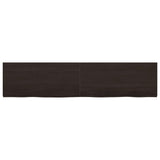 Vidaxl Washbasin Sheet 220x50x (2-4) CM Mada maciza tratada marrón oscuro