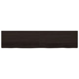 Vidaxl wastafelblad 220x50x(2-6) cm behandeld massief hout donkerbruin
