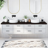 Vidaxl Washbasin Sheet 220x50x (2-6) cm Trattato in legno massiccio marrone scuro