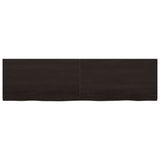 Vidaxl wastafelblad 220x60x(2-4) cm behandeld massief hout donkerbruin