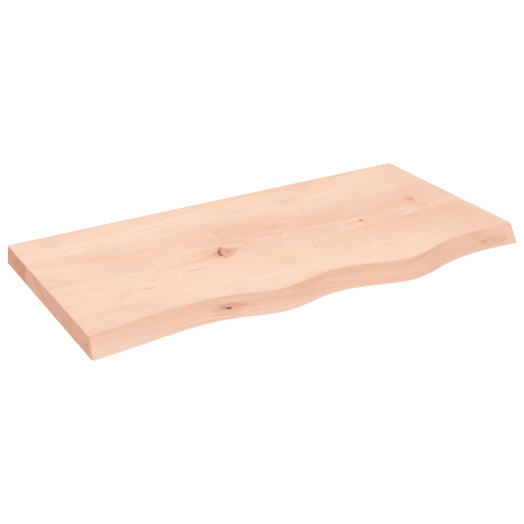 Vidaxl tafelblad 80x40x(2-4) cm onbehandeld massief eikenhout