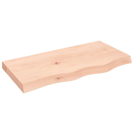 Vidaxl tafelblad 80x40x(2-6) cm onbehandeld massief eikenhout