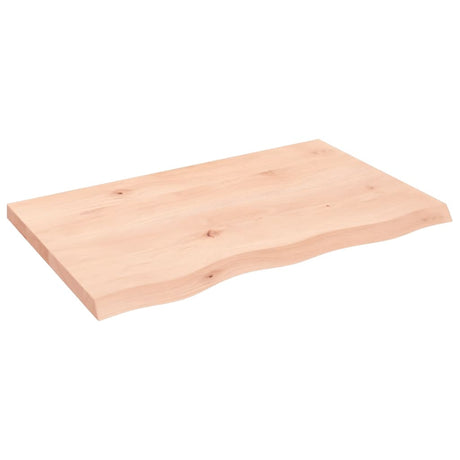Vidaxl tafelblad 80x50x(2-4) cm onbehandeld massief eikenhout