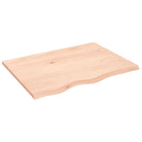 Vidaxl tafelblad 80x60x2 cm onbehandeld massief eikenhout