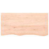 Vidaxl tafelblad 100x50x(2-4) cm onbehandeld massief eikenhout