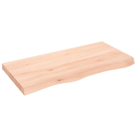 Vidaxl tafelblad 100x50x(2-6) cm onbehandeld massief eikenhout