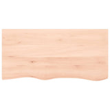 Vidaxl tafelblad 100x50x(2-6) cm onbehandeld massief eikenhout