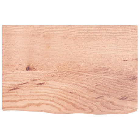 Vidaxl tafelblad 60x40x2 cm behandeld massief eikenhout lichtbruin
