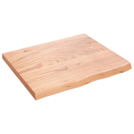 Vidaxl tafelblad 60x50x(2-4) cm behandeld massief eikenhout lichtbruin