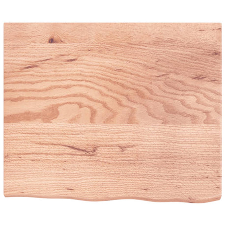 Vidaxl tafelblad 60x50x(2-4) cm behandeld massief eikenhout lichtbruin