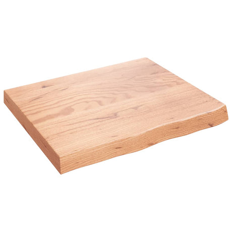Vidaxl tafelblad 60x50x(2-6) cm behandeld massief eikenhout lichtbruin