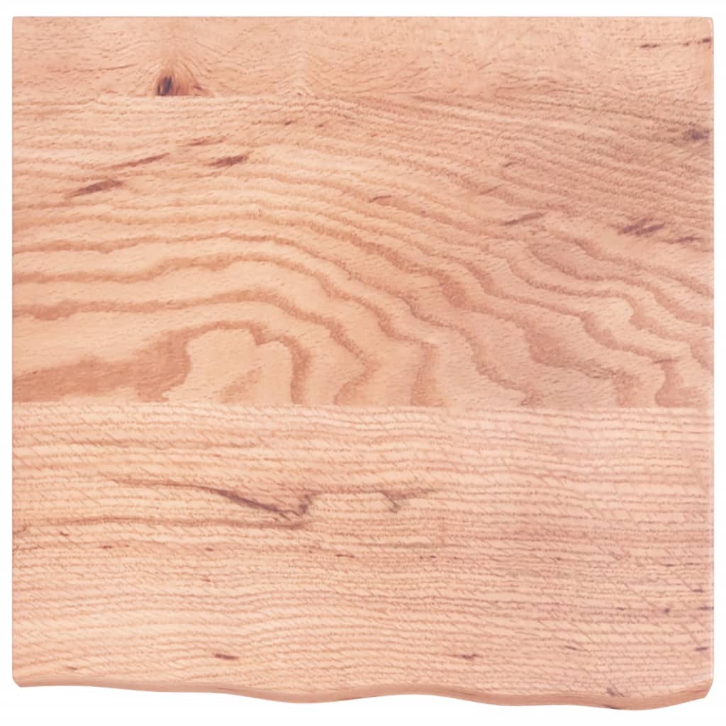 Vidaxl tafelblad 60x60x(2-6) cm behandeld massief eikenhout lichtbruin