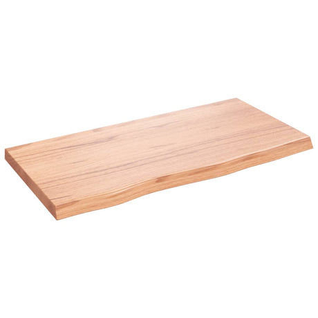 Vidaxl tafelblad 80x40x(2-4) cm behandeld massief eikenhout lichtbruin