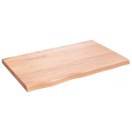 Vidaxl tafelblad 80x50x(2-4) cm behandeld massief eikenhout lichtbruin