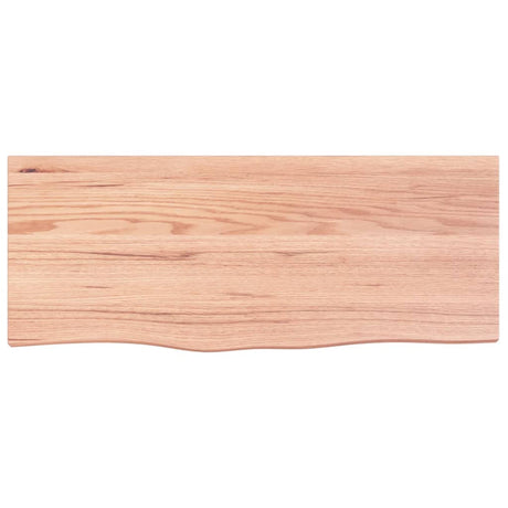 Vidaxl tafelblad 100x40x(2-4)cm behandeld massief eikenhout lichtbruin