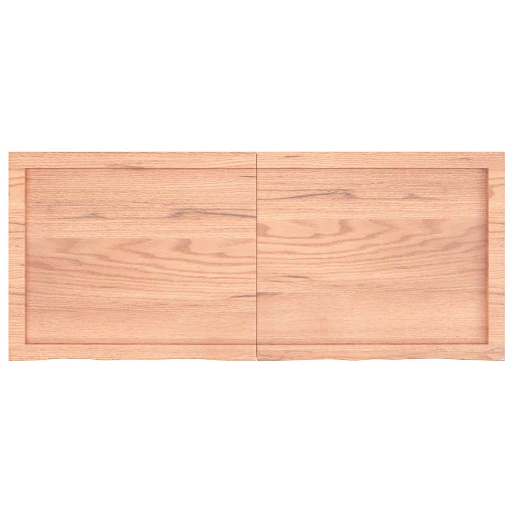 Vidaxl tafelblad 120x50x(2-4)cm behandeld massief eikenhout lichtbruin