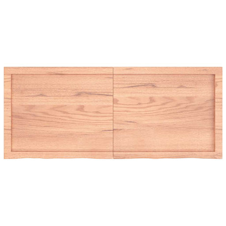 Vidaxl tafelblad 120x50x(2-6)cm behandeld massief eikenhout lichtbruin